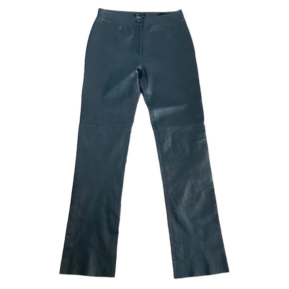 BCBGMaxAzria Lea 229 Black Leather Pants sz 4 - Picture 1 of 8